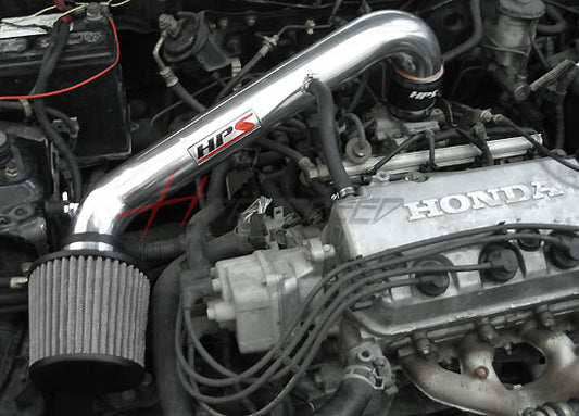 HPS Performance Air Intake Kit with Heat Shield, Polished, 827-408P