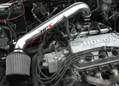 HPS Performance Air Intake Kit with Heat Shield, Red, 827-408R