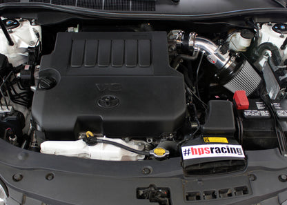 HPS Performance Air Intake Kit with Heat Shield, Polished, 827-534P