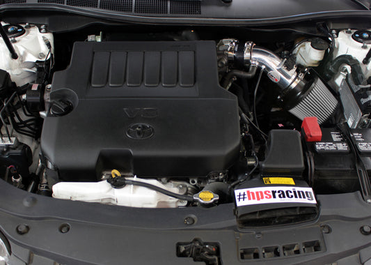 HPS Performance Air Intake Kit with Heat Shield, Polished, 827-534P