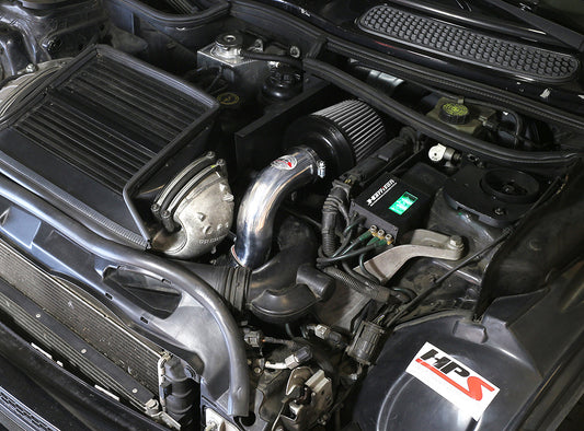 HPS Performance Air Intake Kit with Heat Shield, Polished, 827-544P