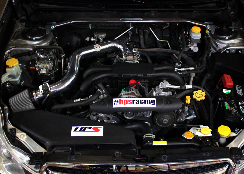 HPS Performance Air Intake Kit with Heat Shield, Polished, 827-557P