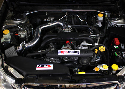 HPS Performance Air Intake Kit with Heat Shield, Polished, 827-557P