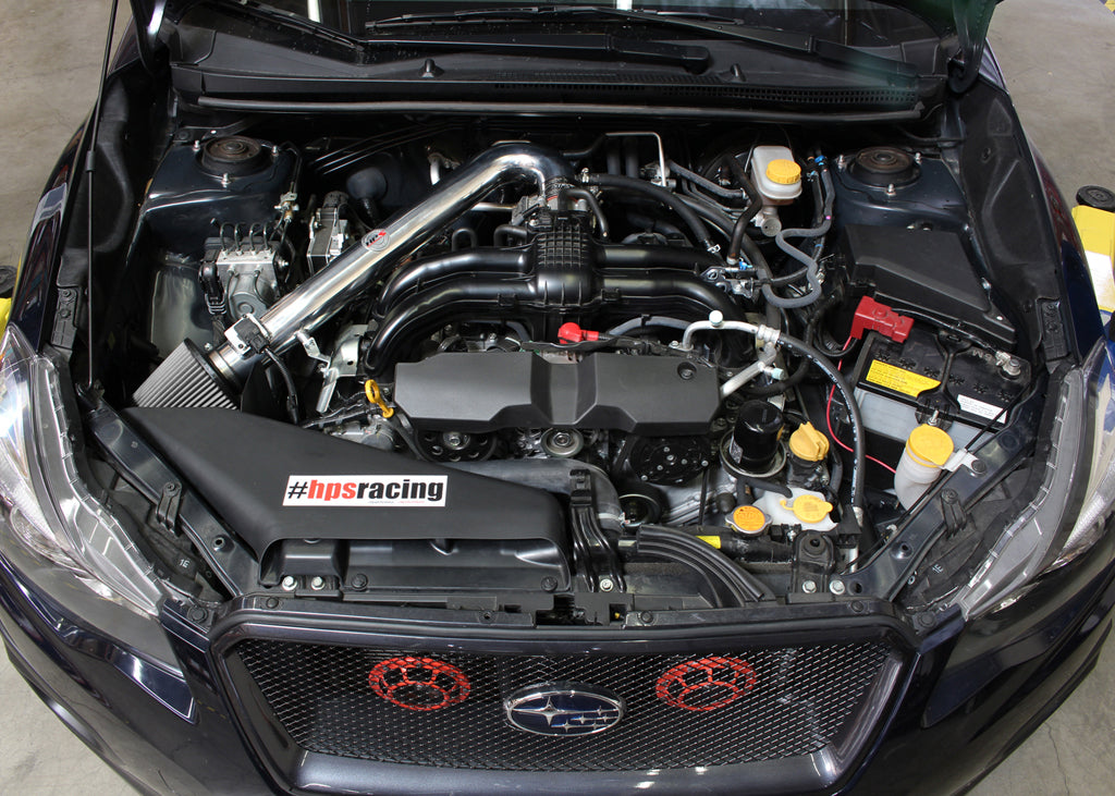 HPS Performance Air Intake Kit with Heat Shield, Red, 827-563R