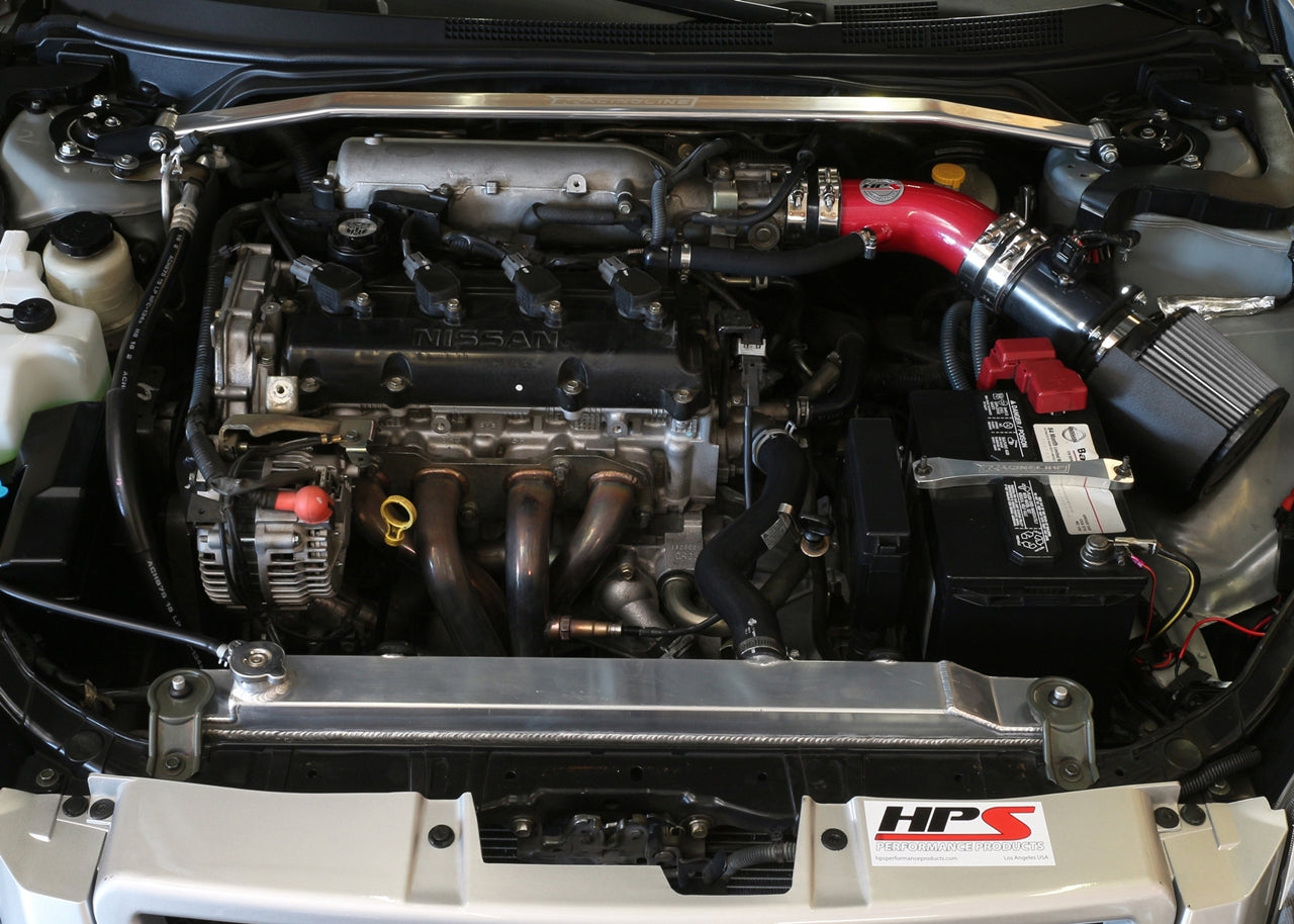 HPS Performance Air Intake Kit with Heat Shield, Red, 827-570R
