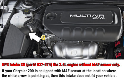 HPS Performance Air Intake Kit with Heat Shield, Black, 827-574WB