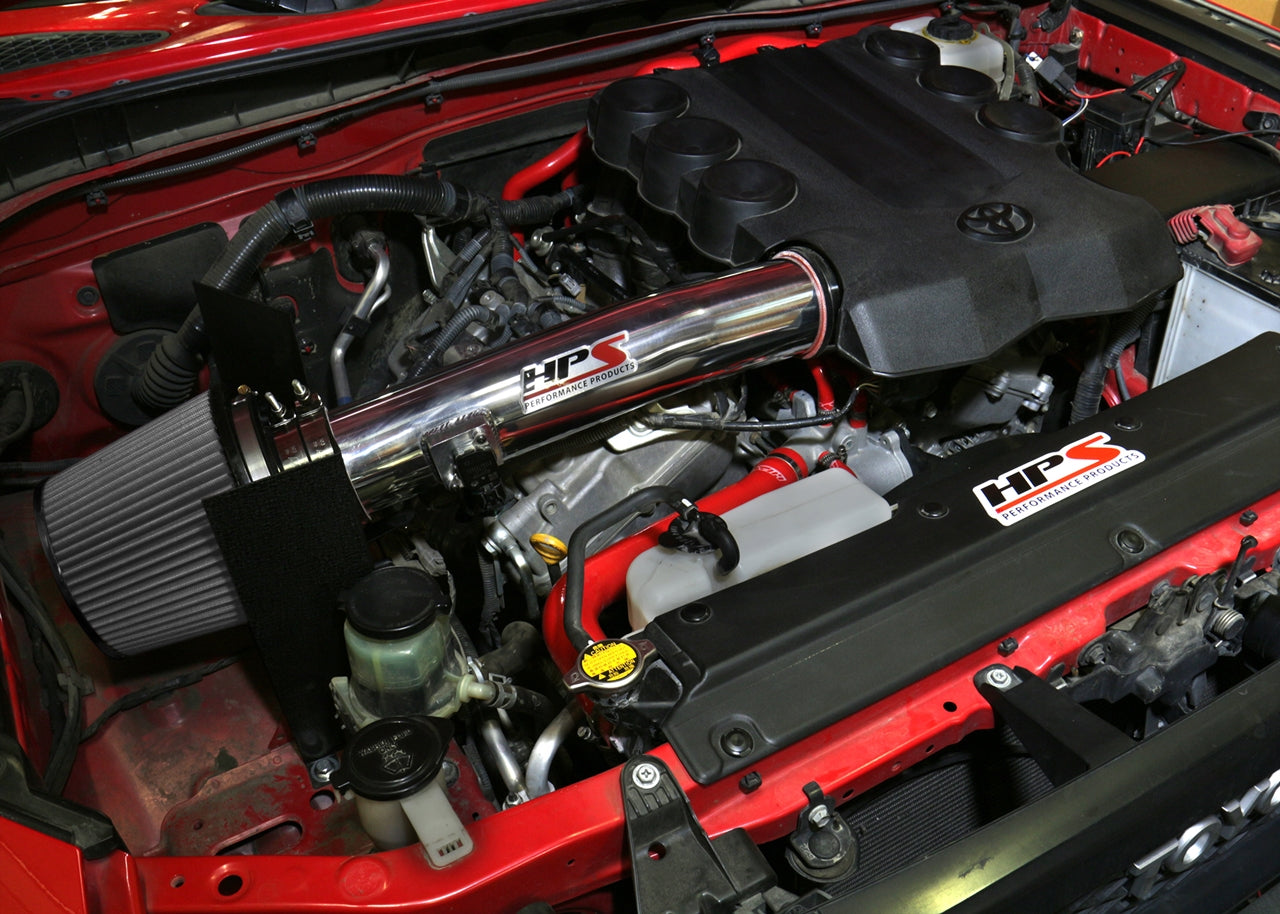 HPS Performance Air Intake Kit with Heat Shield, Polished, 827-583P