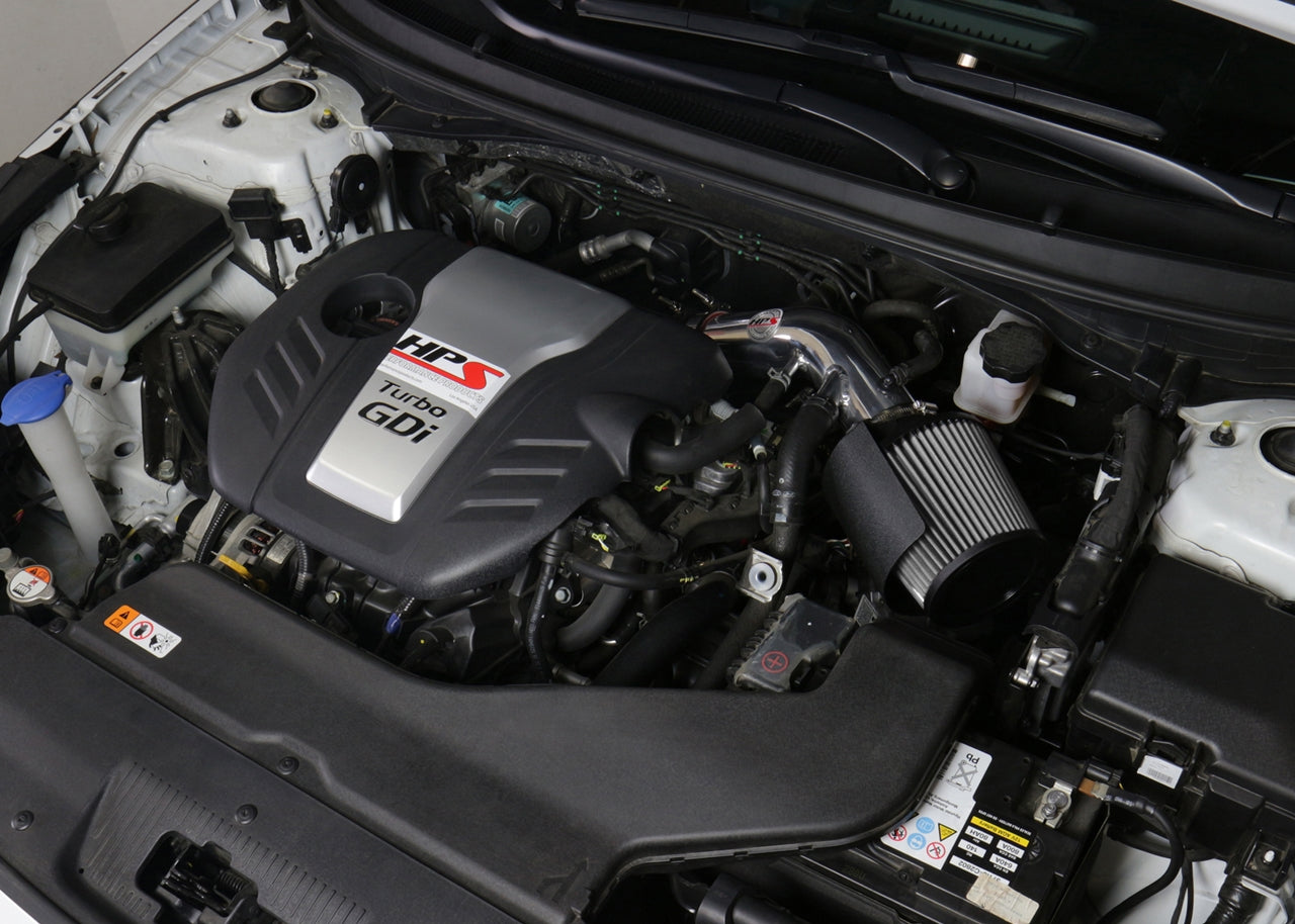 HPS Performance Air Intake Kit with Heat Shield, Red, 827-594R
