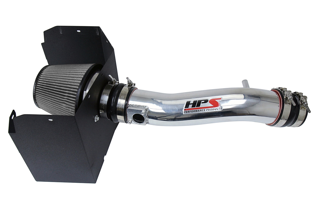 HPS Performance Air Intake Kit with Heat Shield Polished 827-595P