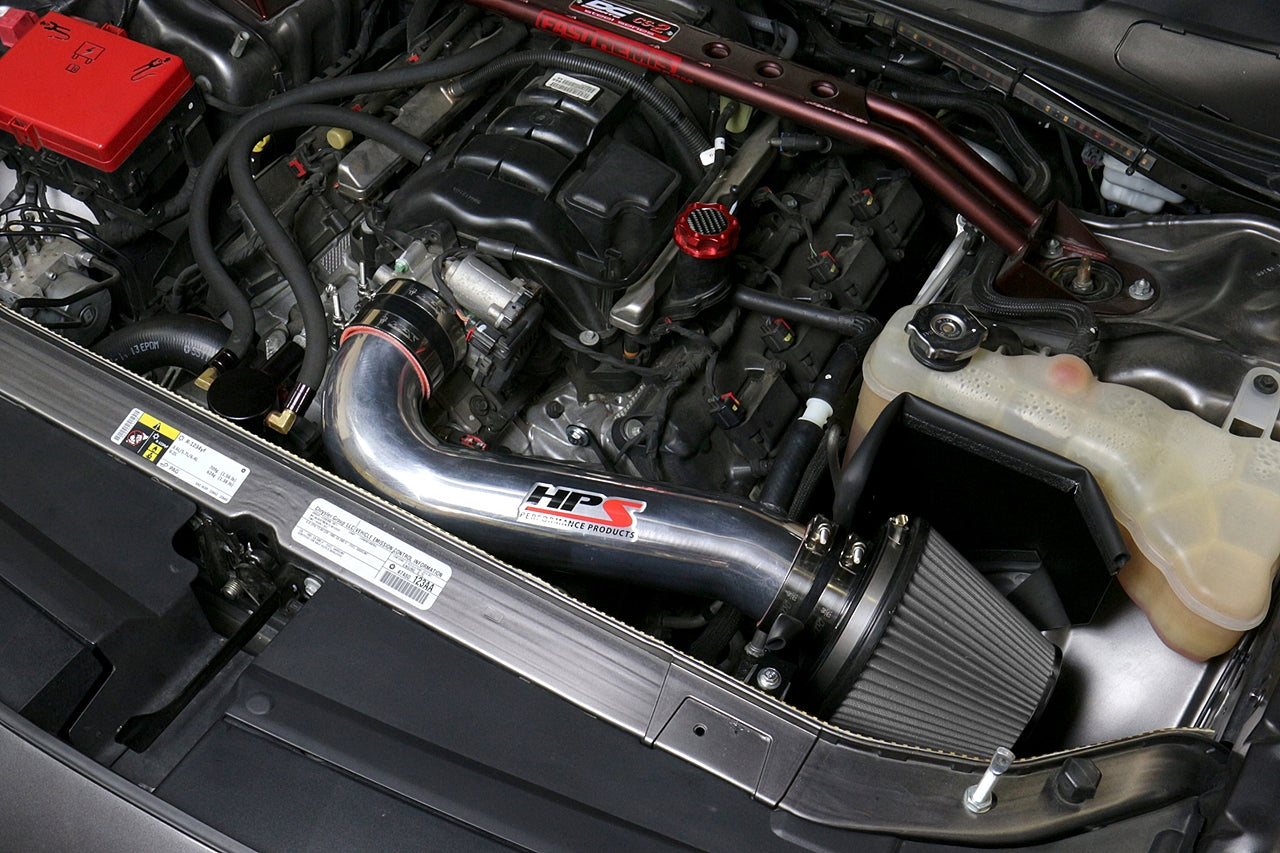 HPS Performance Air Intake Kit with Heat Shield, Blue, 827-600BL