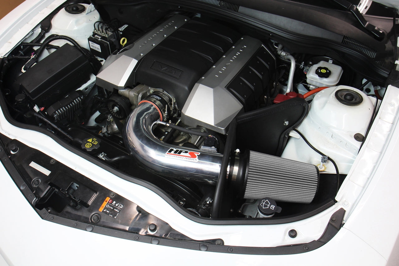 HPS Performance Air Intake Kit with Heat Shield, Red, 827-607R