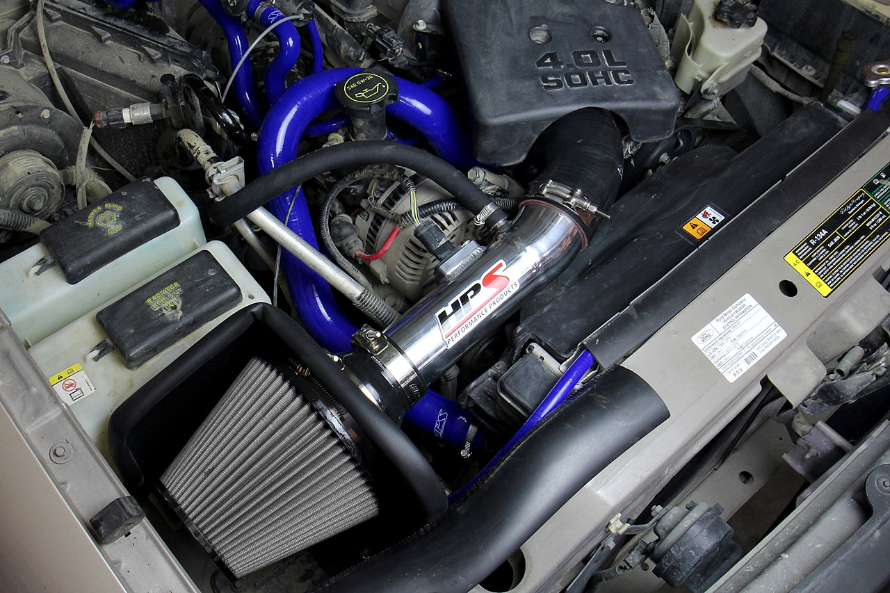 HPS Performance Air Intake Kit with Heat Shield, Red, 827-611R