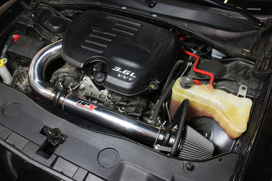 HPS Performance Air Intake Kit with Heat Shield, Polished, 827-624P