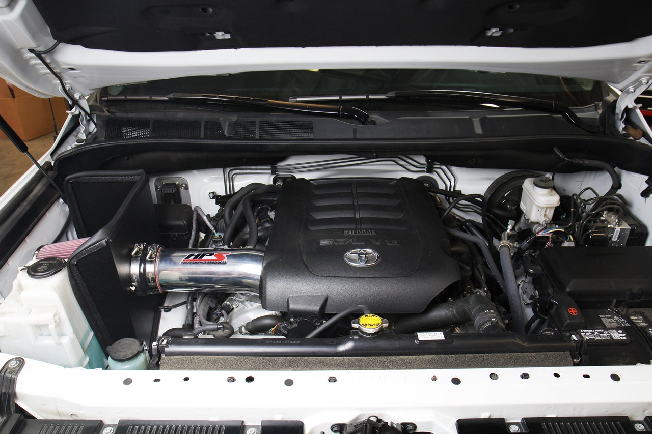 HPS Performance Air Intake Kit with Heat Shield, Polished, 827-630P