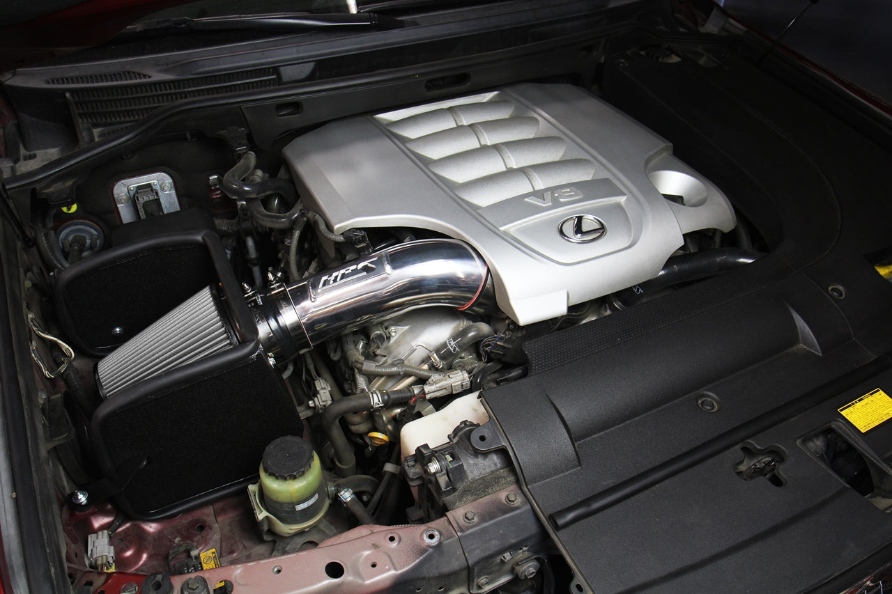 HPS Performance Air Intake Kit with Heat Shield, Polished, 827-635P