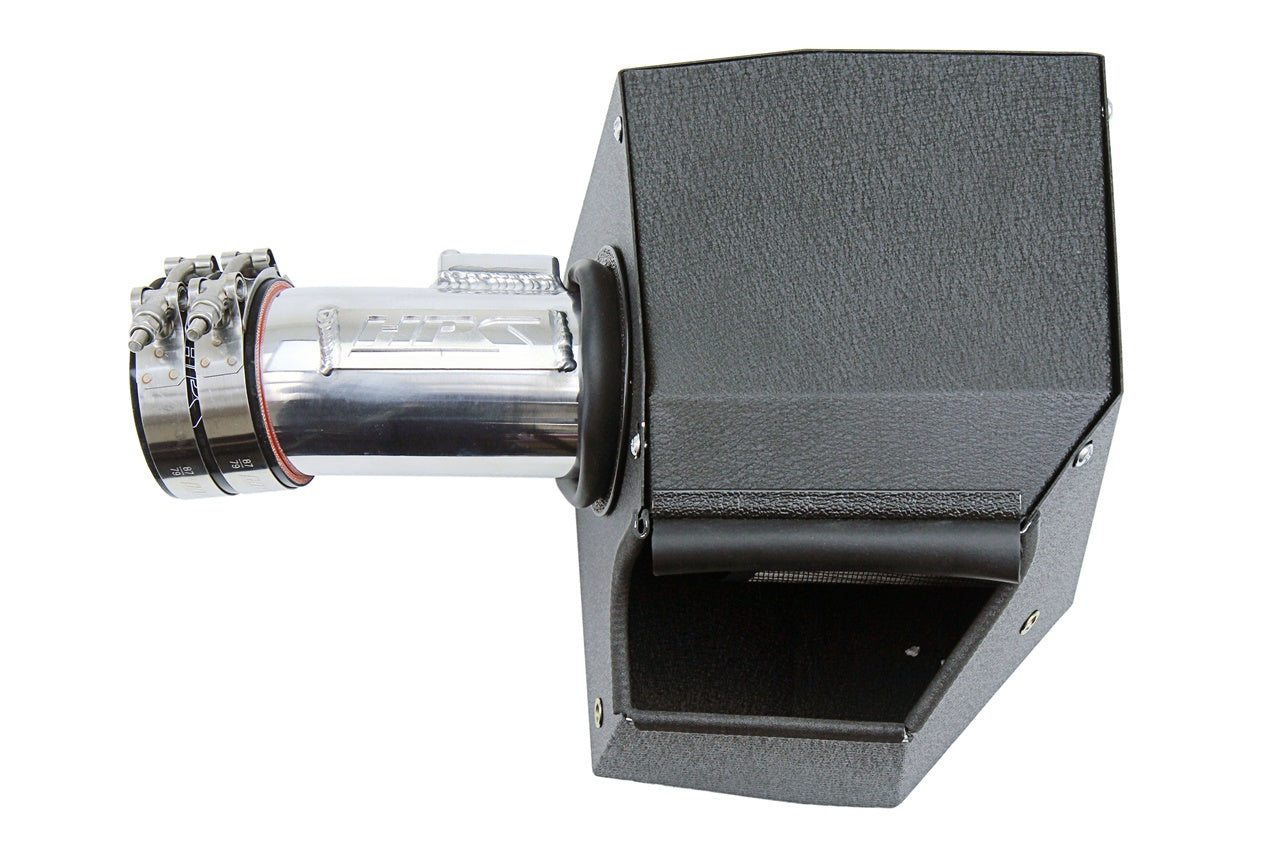 HPS Performance Air Intake Kit with Heat Shield, Polished, 827-656P
