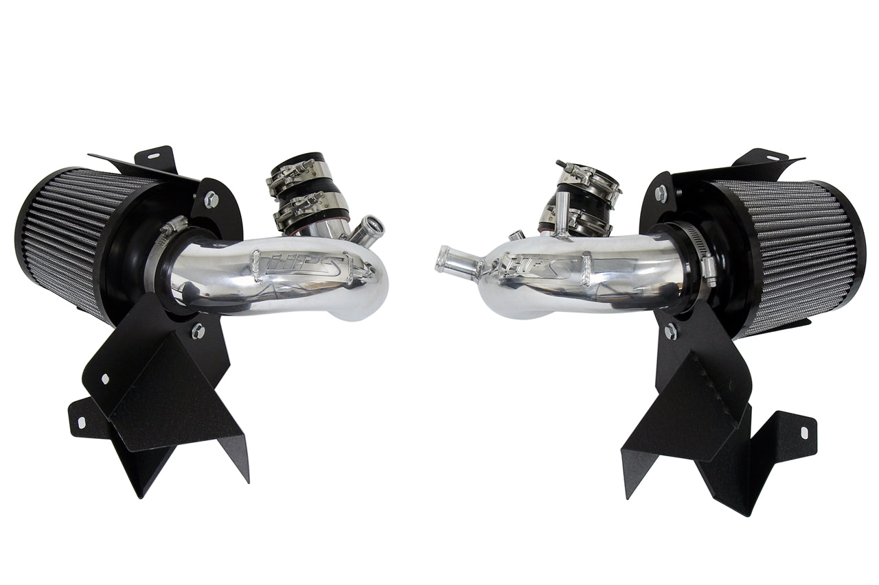 HPS Performance Air Intake Kit with Heat Shield Polished 827-672P