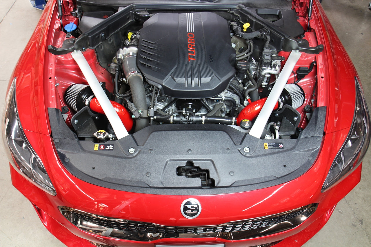 HPS Performance Air Intake Kit with Heat Shield, Red, 827-672R