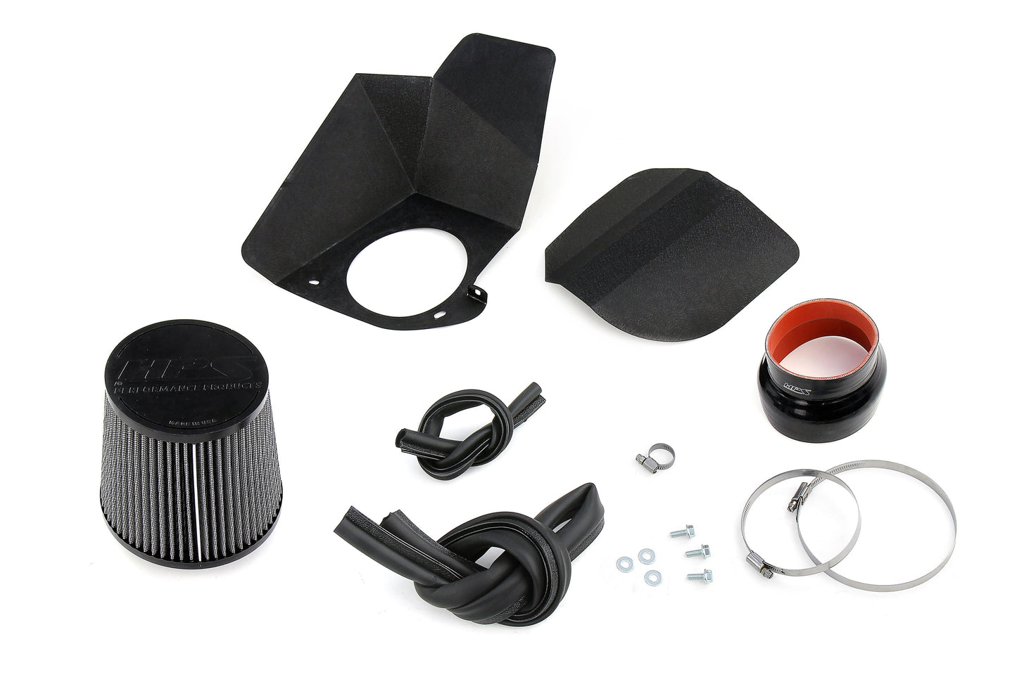 HPS Performance Air Intake Kit with Heat Shield, Red, 827-681R
