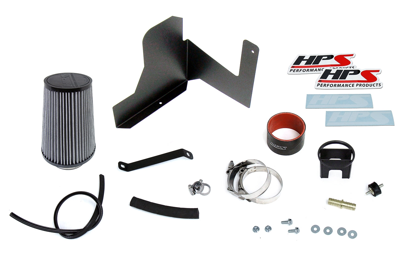HPS Performance Air Intake Kit with Heat Shield, Black, 827-684WB