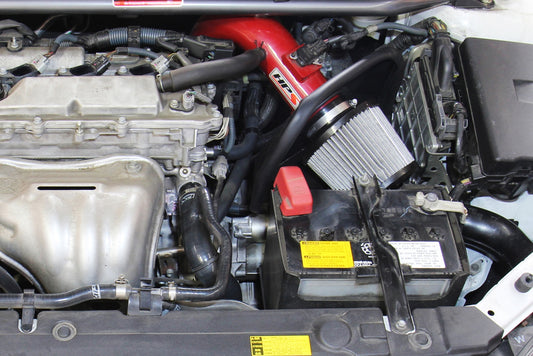 HPS Performance Air Intake Kit with Heat Shield, Red, 827-687R