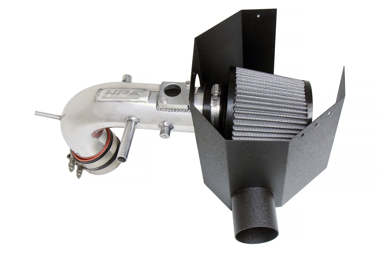HPS Performance Air Intake Kit with Heat Shield Polished 827-691P