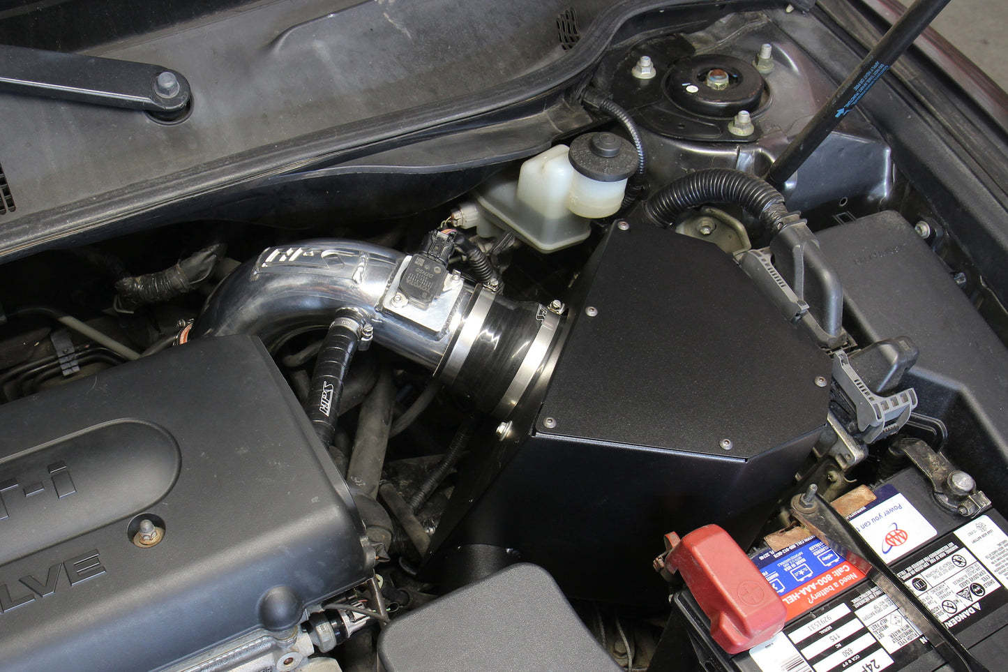 HPS Performance Air Intake Kit with Heat Shield, Polished, 827-693P