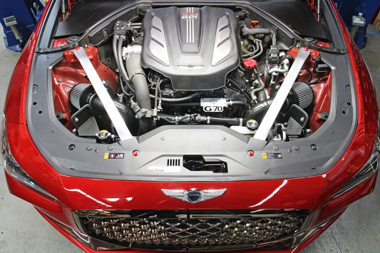 HPS Performance Air Intake Kit with Heat Shield, Polished, 827-703P
