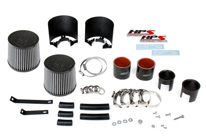 HPS Performance Air Intake Kit with Heat Shield, Polished, 827-706P