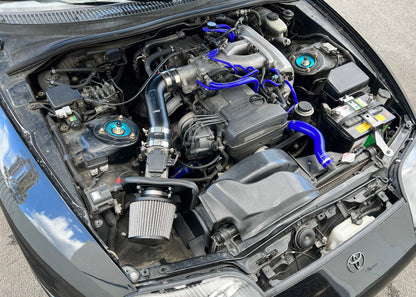 HPS Performance Air Intake Kit with Heat Shield, Blue, 827-715BL