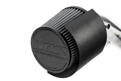 HPS Performance Air Intake Kit with Heat Shield, Polished, 827-724P
