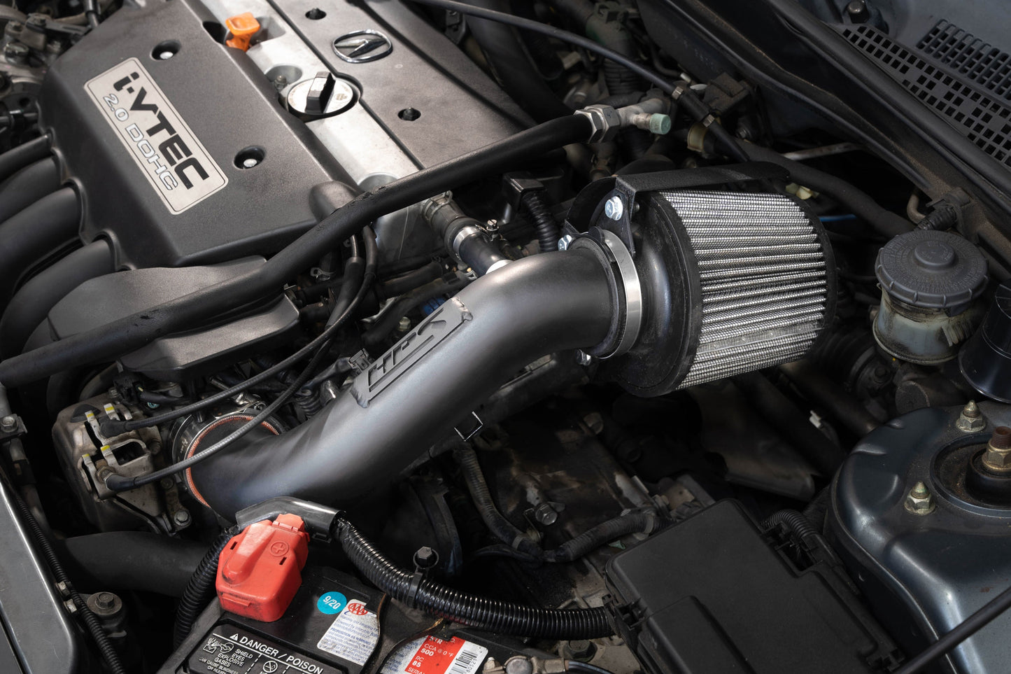 HPS Performance Air Intake Kit with Heat Shield, Blue, 827-724BL