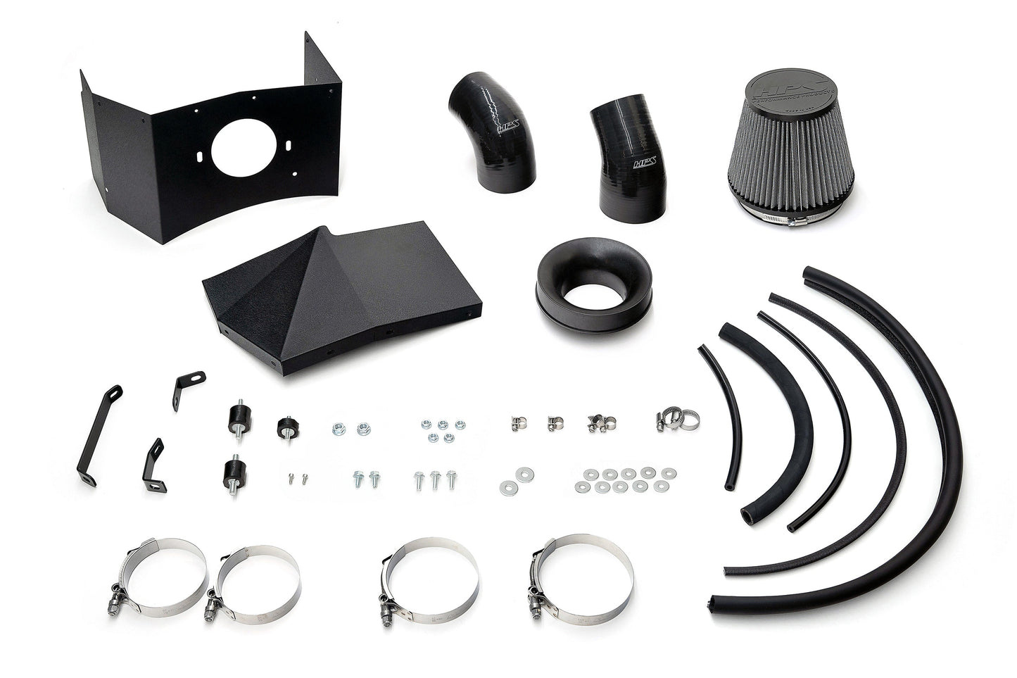 HPS Performance Air Intake Kit with Heat Shield, Black, 827-730WB