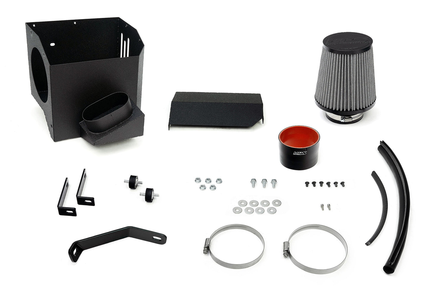 HPS Performance Air Intake Kit with Heat Shield, Black, 827-731WB