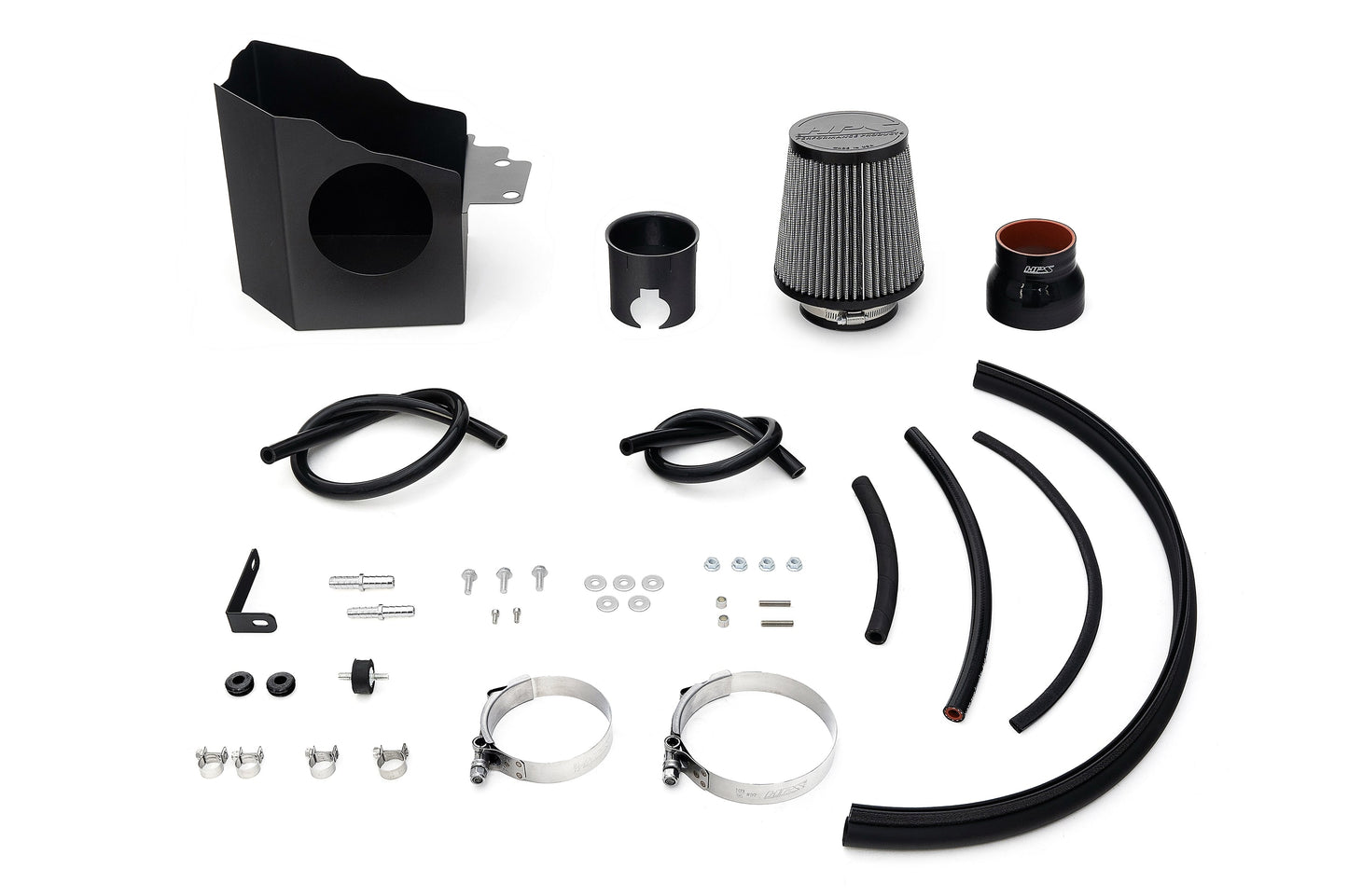 HPS Performance Air Intake Kit with Heat Shield, Black, 827-736WB