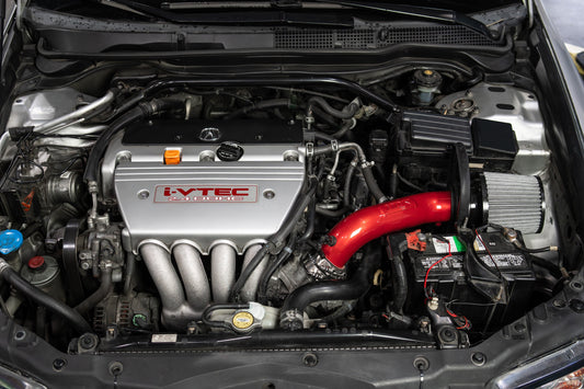 HPS Performance Air Intake Kit with Heat Shield, Red, 827-737R