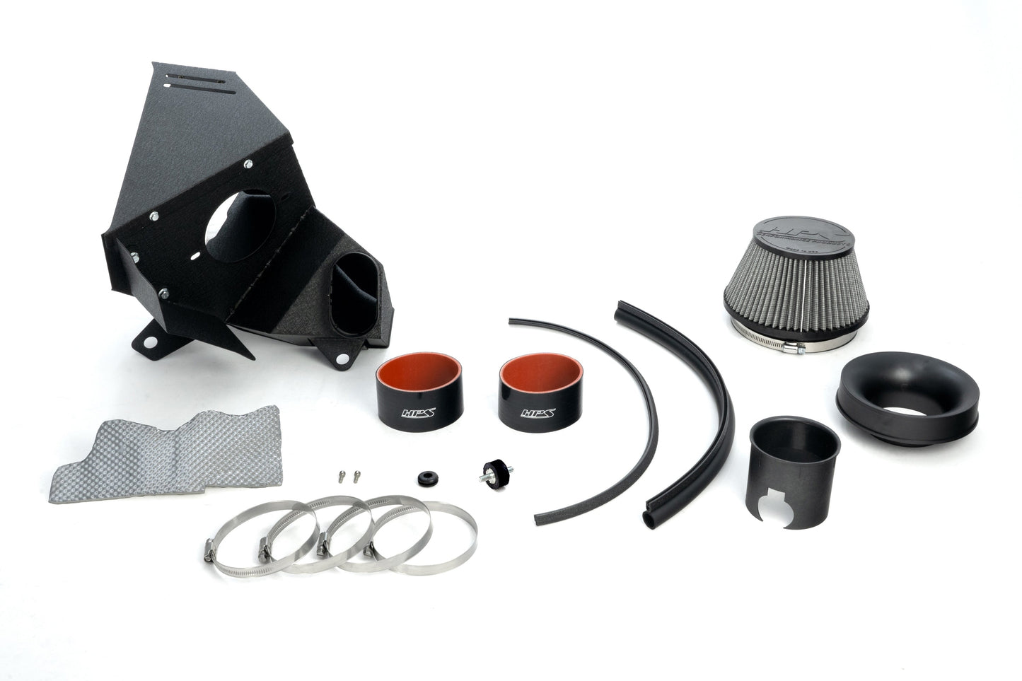HPS Performance Air Intake Kit with Heat Shield, Polished, 827-783P