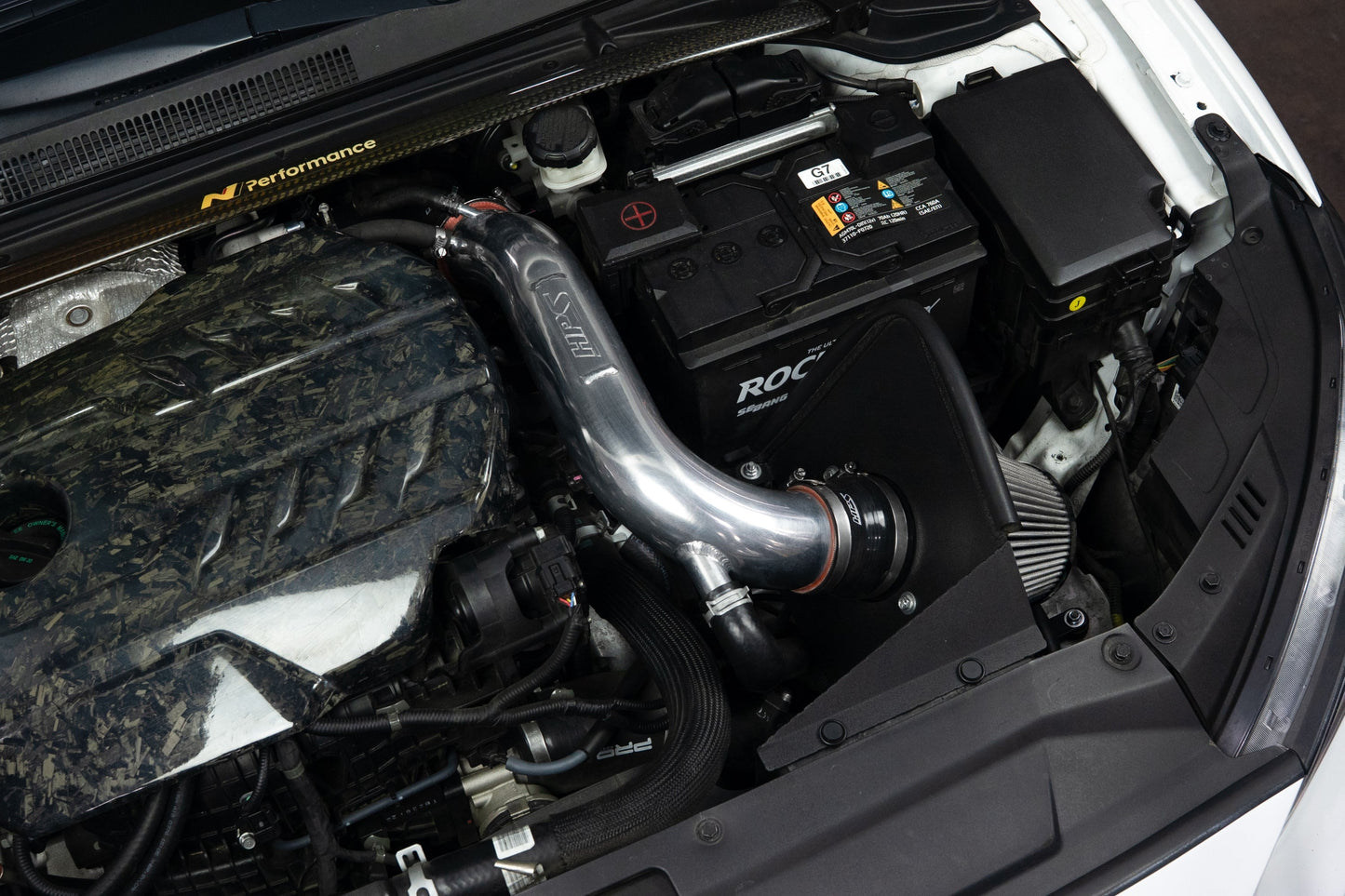 HPS Performance Polished Air Intake Kit with Heat shield and Turbo Inlet, 827-797P