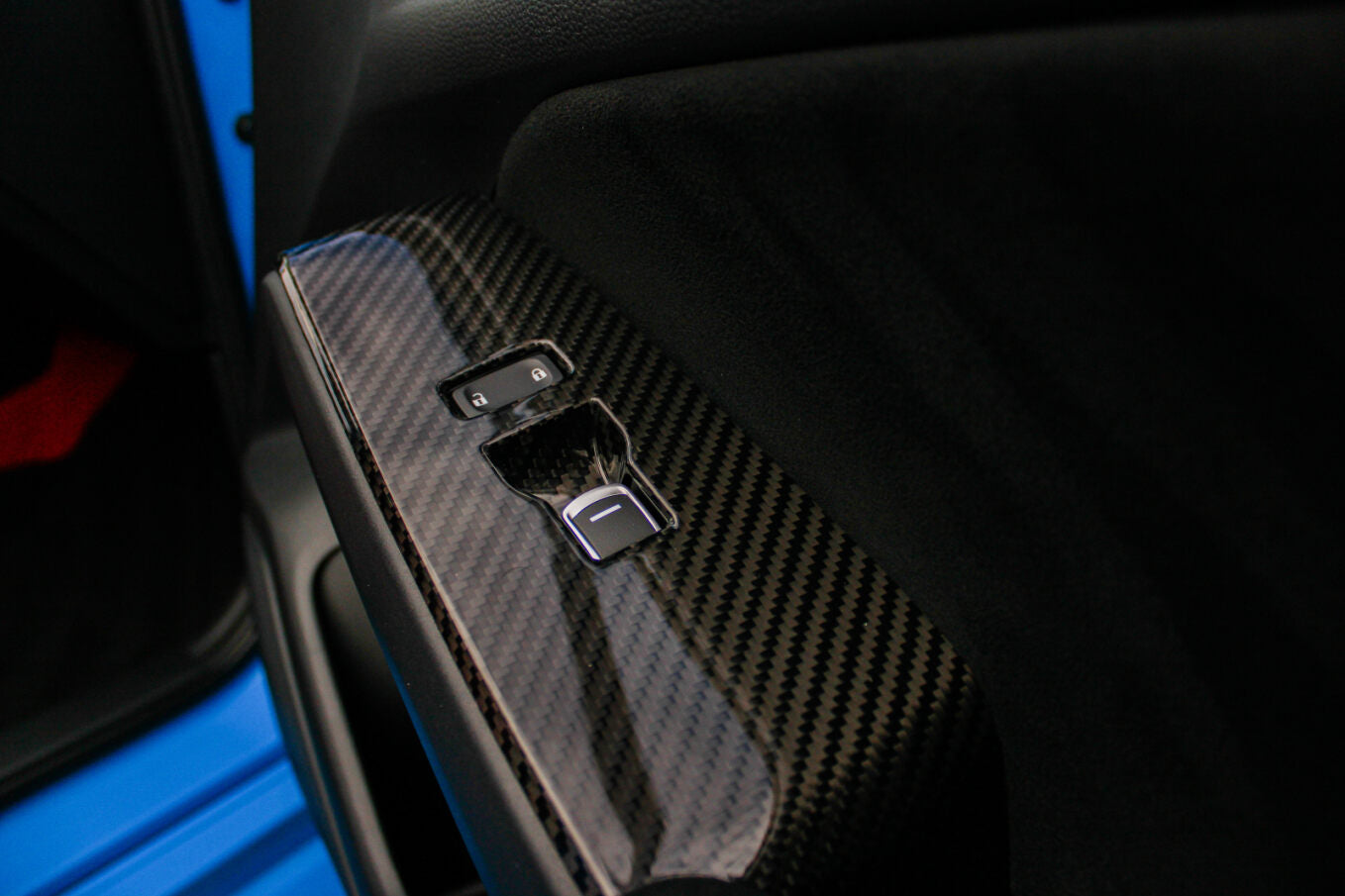 OLM LE Carbon Fiber Window Switch Panel Covers (Set of 4) - 2022+ FL Honda Civic / FL5 Type R - Graveyard Performance