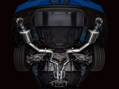 AWE 2024 Ford Mustang GT Fastback S650 RWD Touring Catback Exhaust w/ Dual Chrome Silver Tips - Graveyard Performance
