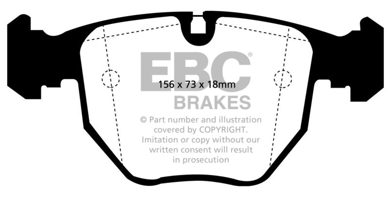 EBC 00-04 BMW M5 5.0 (E39) Bluestuff Front Brake Pads - Graveyard Performance