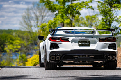 MBRP 20-24 Chevrolet Corvette C8 3in Active Cat Back Quad Split Rear Exit Exhaust w/ AFM Sims - Graveyard Performance