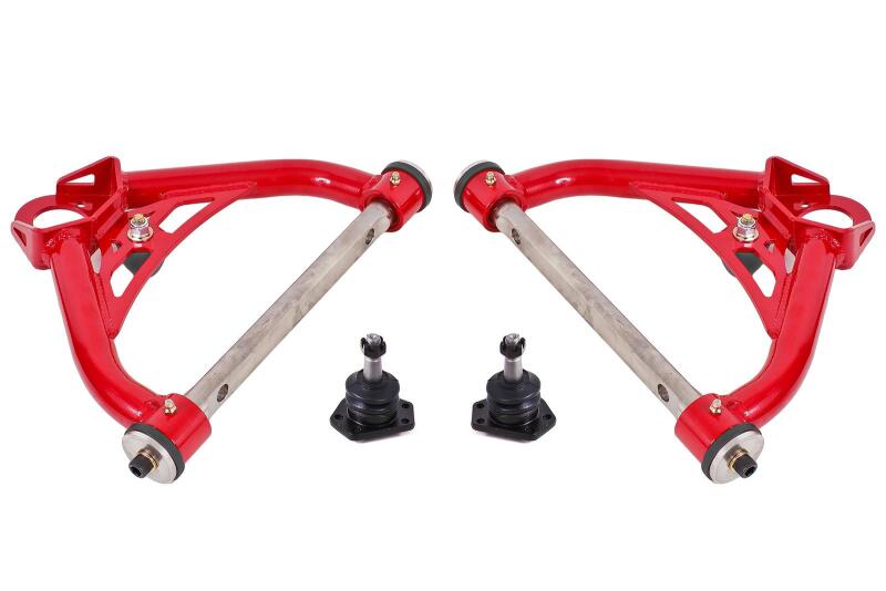 BMR 70-81 Chevrolet Camaro A-Arms Upper Non-Adjustable Delrin Std Ball Joint - Red