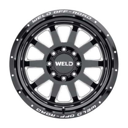 Weld Off-Road W102 20X9 Stealth 8X180 ET00 BS5 Gloss Black MIL 124.3 - Graveyard Performance