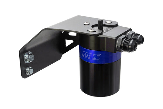 HPS Performance Billet Aluminum Oil Catch Can Kit Blue 860-004BL