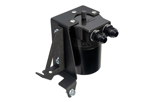 HPS Performance Billet Aluminum Oil Catch Can Kit Black 860-005WB