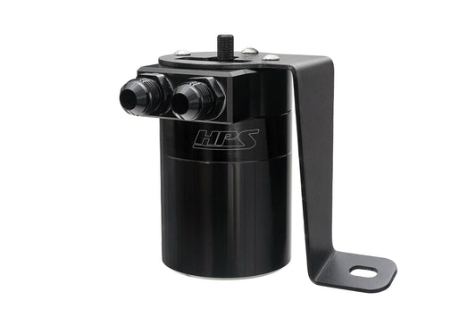 HPS Performance Billet Aluminum Oil Catch Can Kit Black 860-008WB