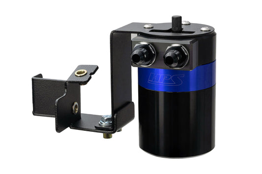 HPS Performance Billet Aluminum Oil Catch Can Kit Blue 860-012BL