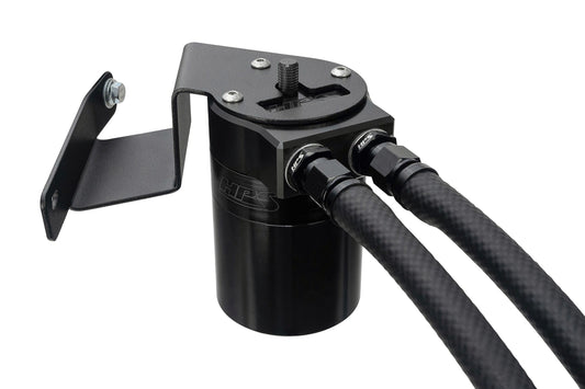 HPS Performance Billet Aluminum Oil Catch Can Kit Black 860-013WB