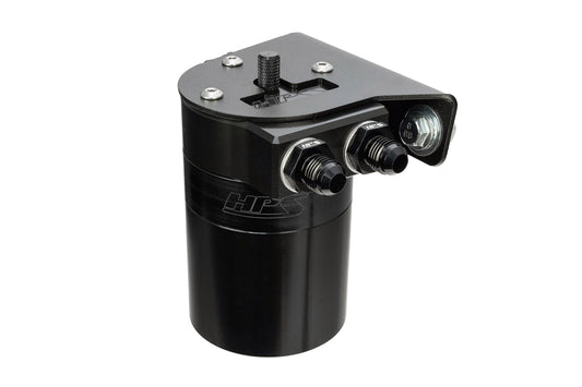 HPS Performance Billet Aluminum Oil Catch Can Kit Black 860-019WB